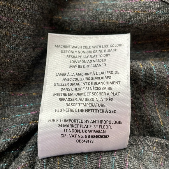 Anthropologie Postmark Liz Metallic Gray Turtleneck Shirt. Size Medium. - Picture 14 of 14
